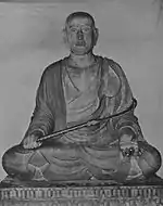 Portrait de Rōben en bois (IXe&nbsp;siècle).