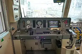 Cabine de conduite.