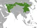 Aire de répartition du Lièvre des steppes