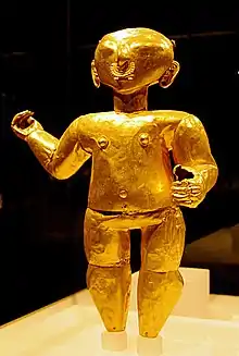 Tumaco : figurine en or Ier&nbsp;siècle&nbsp;av. J.-C.