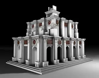 Reconstitution du premier projet supposé du tombeau de Jules II.