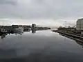 Toppilansalmi, à gauche Toppilansaari.