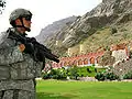 Un soldat américain du côté afghan de Torkham en 2007