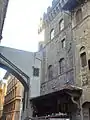 La passerelle vers la Torre dei Compiobbesi du Palazzo della Lana.