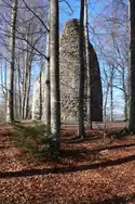 Tour ronde à l'extrémité sud du site
