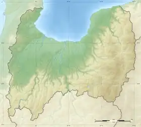 Voir sur la carte topographique de la préfecture de Toyama