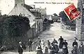 Trélévern ː le bourg au début du XXe&nbsp;siècle (carte postale).