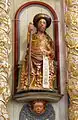 Chapelle Saint-Jacques :  statue de saint Jacques le Majeur au retable du maître-autel.