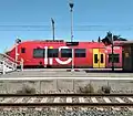 Une rame AGC 81500 en gare de Bram.