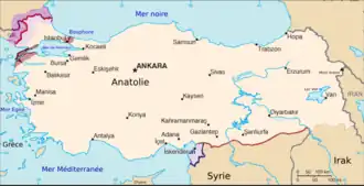 carte de l'Asie mineure
