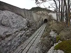 Tranchée d’entrée ouest du tunnel des Scaffarels (379 m).