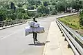 Traversée du pont à bicyclette