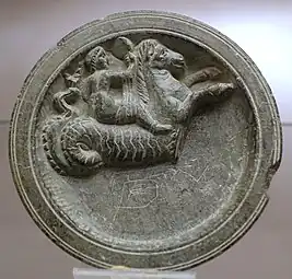 Néréide sur un cheval marin. Ier siècle EC. Musée d'Ethnologie, Forum Humboldt, Berlin