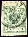 2 kreuzer, oblitéré au Tirol du sud en 1894