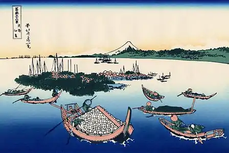 L'île Tsukada dans la province de Musashi, no 16.