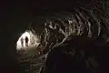 L'intérieur du tunnel, rénové en 2014, vers la sortie italienne.