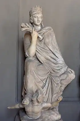 Une statue d'une femme personnifiant la Fortune et surmontant le fleuve Oronte