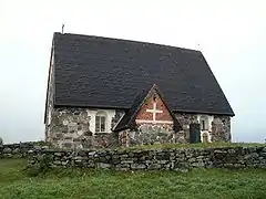 La vieille église St. Olaf à Jomala (vers 1516).