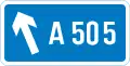 Numéro de voie d'une bretelle d'autoroute
