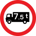 Véhicules de transport de marchandises d'une masse supérieure à celle indiquée interdits
