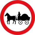 Véhicules à traction animale interdits