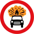Véhicules transportant des explosifs interdits