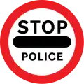 Halte obligatoire au barrage de police