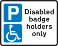 Aire de stationnement pour handicapés
