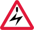 Passage avec câbles de haute tension