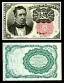 Billet de 10 cents (série 1862-1876), portrait gravé au recto : William M. Meredith
