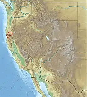 Carte de localisation des monts Siskiyou.