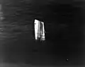 Proue du Fisk en train de couler, photographiée d'un avion du Wake Island.