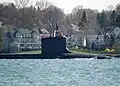 L’USS Mississippi durant ses essais en mer