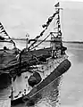 Le USS O-9 (SS-70) (en) dans la base de Coco Solo en 1928.
