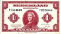 Billet de 1 florin pour le Gouvernement néerlandais en exil (1943).