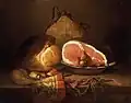 Nature morte au jambon, Újházy Ferenc (en) (1870).