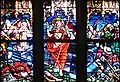 La résurrection de Jésus, détail d'un vitrail de la Cathédrale d'Ulm, ca. 1480.