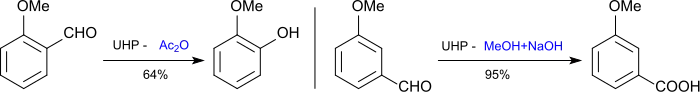 Reaktionen von Methoxyphenolen mit UHP.