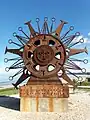 Un sol para Atlántida, sculpture de l'artiste uruguayenne Agó Páez Vilaró, à Atlántida.