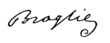 Signature de Albert de Broglie