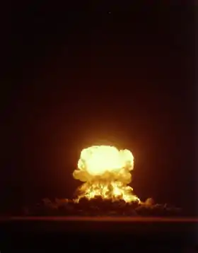 L'explosion vue du ciel.