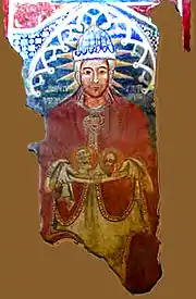 Fresque d'un homme.