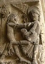 Chapiteau de la basilique de Vézelay (XIIe siècle).