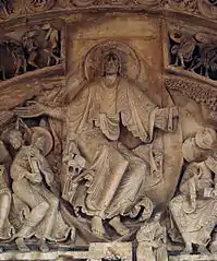Détail du tympan de Vézelay.