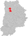Localisation de Serris au sein de Val d'Europe Agglomération.
