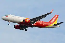 Airbus A320-200 équipé de sharklets