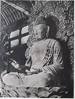 Vairocana Rushana. Laque sèche; H 2,40 m. Toshodai-ji, divinité principale du kondo