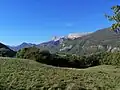 La vallée de la Gresse vers le sud depuis les flancs du Petit Brion.