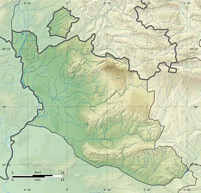 Voir sur la carte topographique de Vaucluse