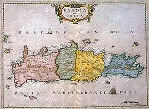 Carte du duché de Candie